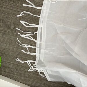 Pottery Barn Kids White linen tie curtains. 2 panels